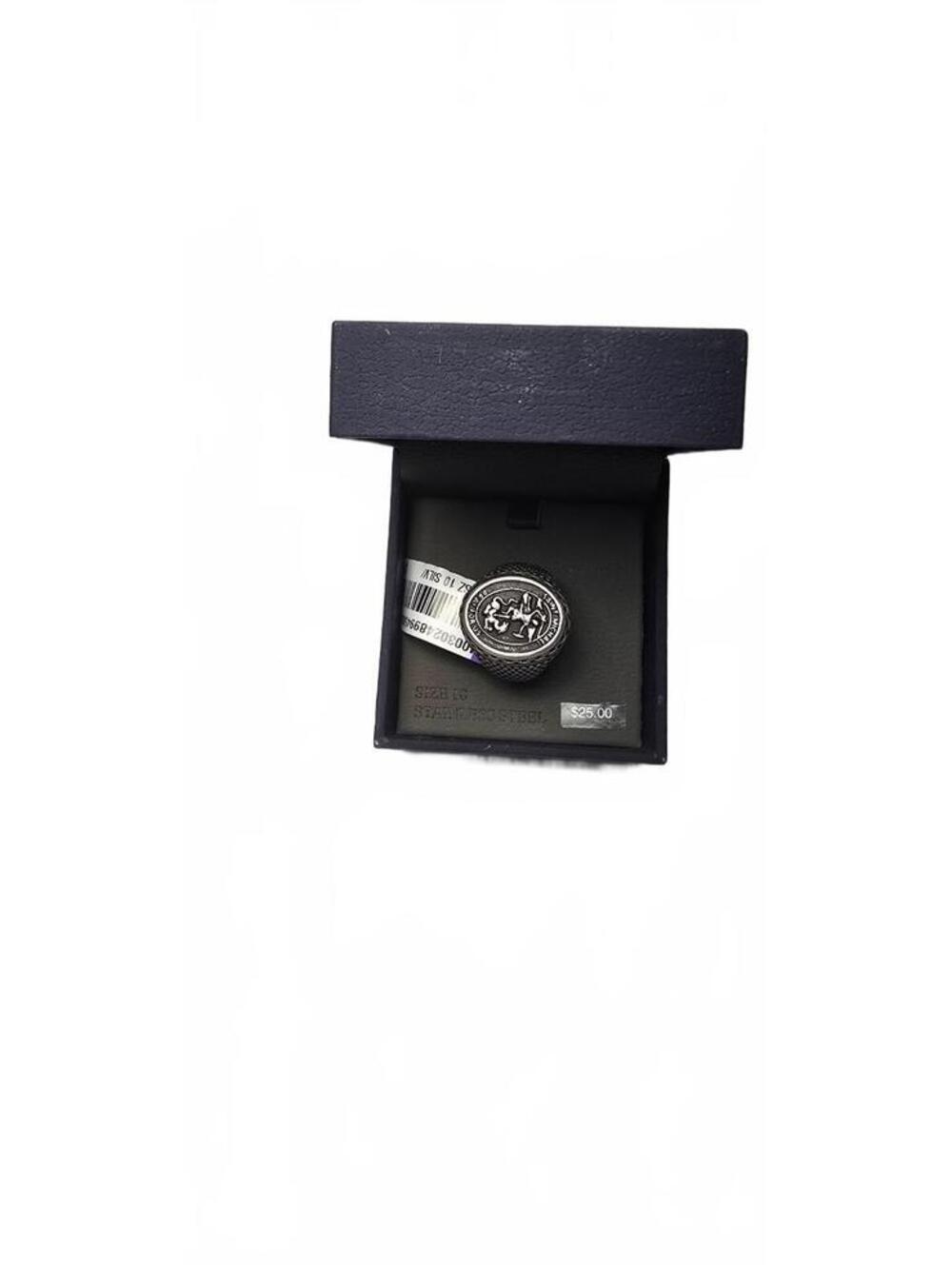 1913 Stainless Steel Men's Signet Ring Size 10